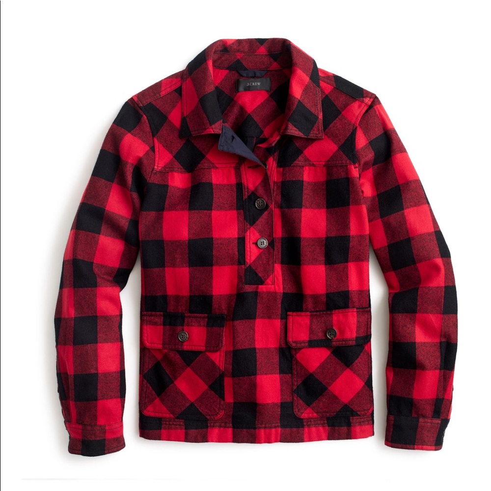 J Crew Buffalo Plaid Shirt Jacket
